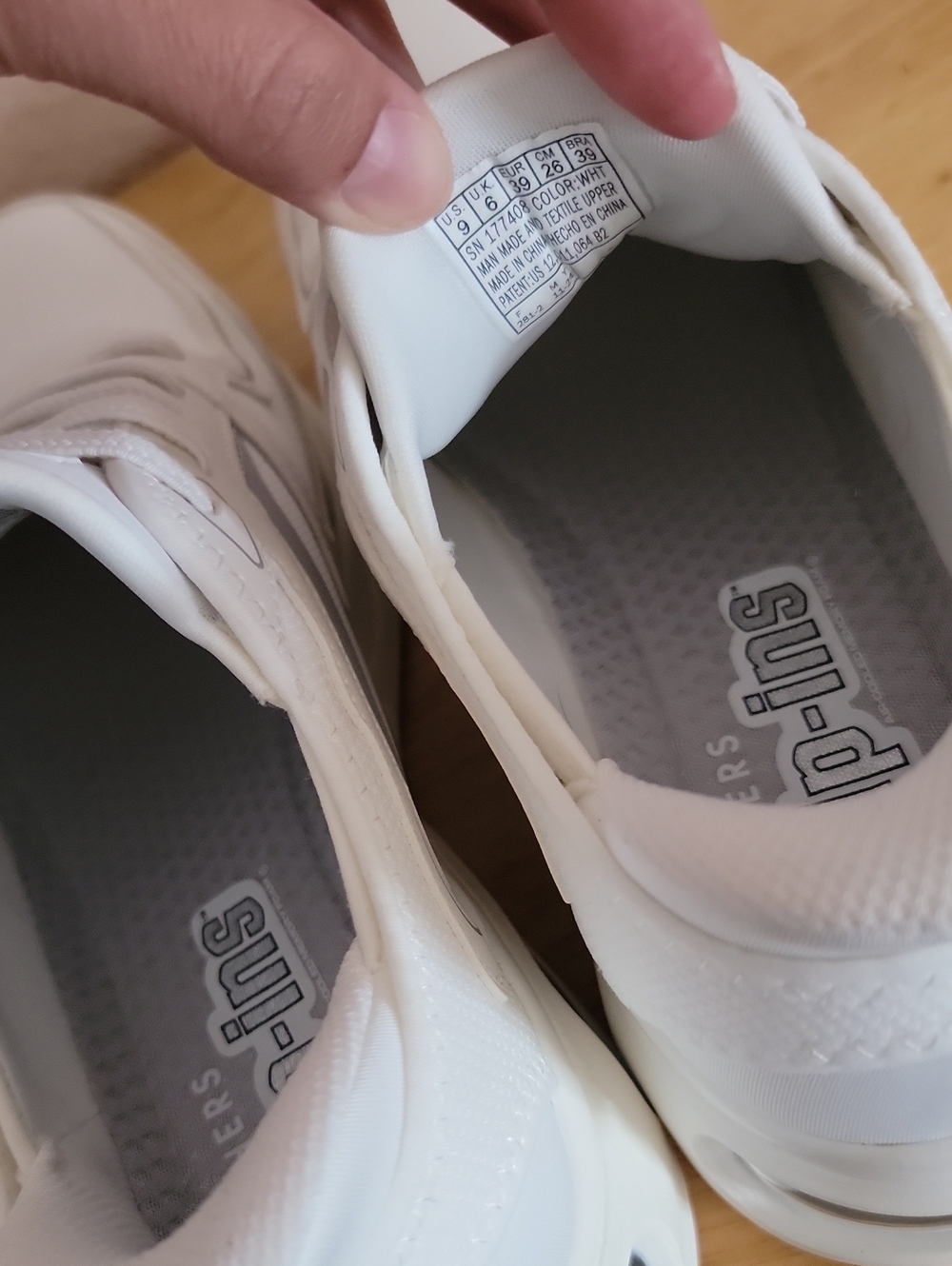 Skechers White Light Gray Slip-ins Walking Casual Sporty Sneakers Shoes Slip-on - Picture 8 of 8